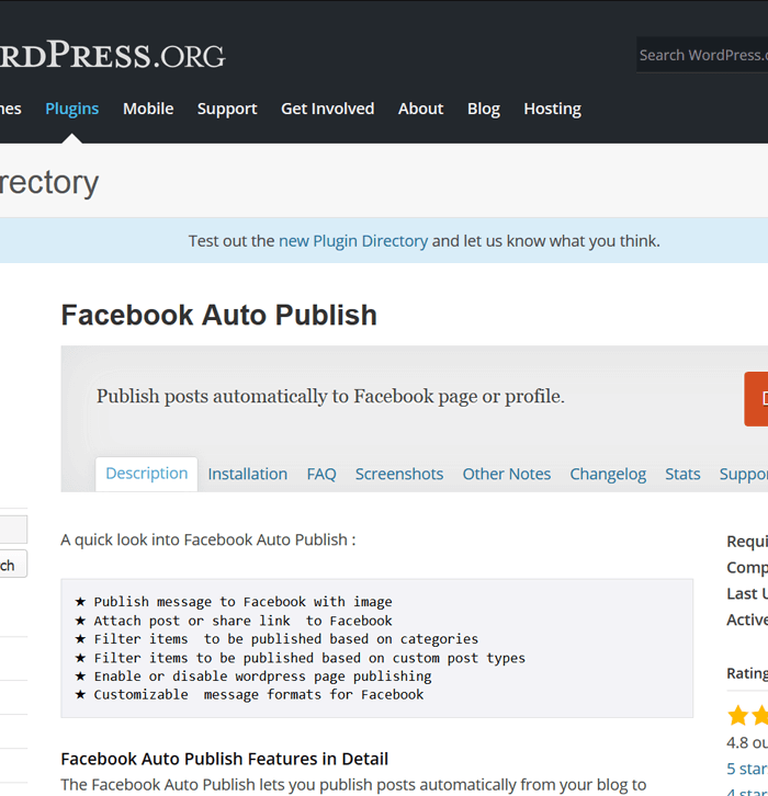 Facebook Auto Publish