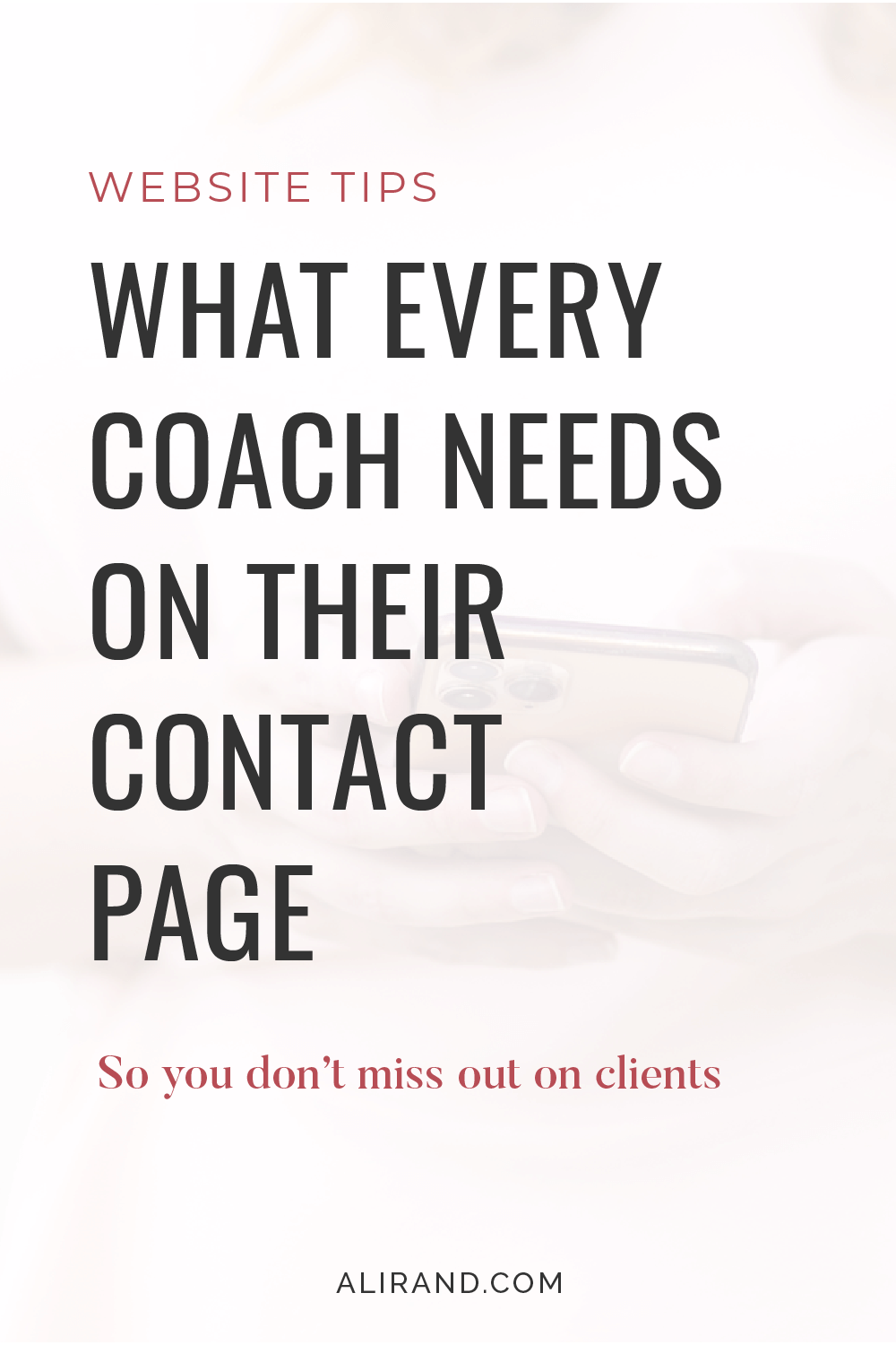 What Every Coach Needs on their Contact Page